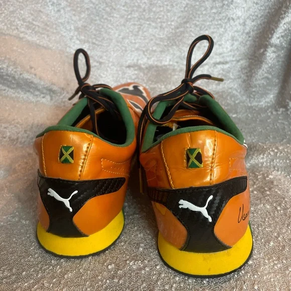 2010 PUMA Usain Bolt Orange, Yaams Running‎ Shoes Men's RARE US 10.5 - Picture 2 of 14